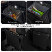 Automaze Garbage Bag for Car, Multipurpose Hanging Car Trash Bags with Smart LED, Waterproof Trash Can for Car Back Seat with 15 PCS Disposable Garbage Bags, Black