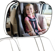 Automaze Car Mirror Baby Rear Facing Seat, Car Seat Glass Mirror for Rear Facing Baby Seat, Ultra Stable and Adjustable 360° Clear View for Backseat