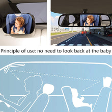 Load image into Gallery viewer, Automaze Car Mirror Baby Rear Facing Seat, Car Seat Glass Mirror for Rear Facing Baby Seat, Ultra Stable and Adjustable 360° Clear View for Backseat