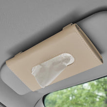 Load image into Gallery viewer, Car Sun Visor Armrest Back Seat Tissue Napkin Box Holder For Car, Black Plain, Sun Visor Type