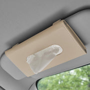 Car Sun Visor Armrest Back Seat Tissue Napkin Box Holder For Car, Black Plain, Sun Visor Type