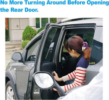 Load image into Gallery viewer, Automaze 3R Car SUV Side View Mirror Wide Angle Blind Spot Mirror Auto Exterior Rearview Mirrors With Convex Clean Surface Stick on B-Pillar for Rear Seat Passengers Set of 2