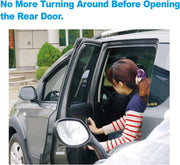 Automaze 3R Car SUV Side View Mirror Wide Angle Blind Spot Mirror Auto Exterior Rearview Mirrors With Convex Clean Surface Stick on B-Pillar for Rear Seat Passengers Set of 2