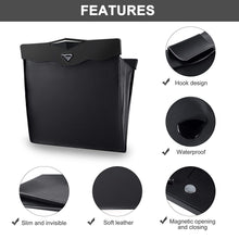 Load image into Gallery viewer, Automaze Garbage Bag for Car, Multipurpose Hanging Car Trash Bags with Smart LED, Waterproof Trash Can for Car Back Seat with 15 PCS Disposable Garbage Bags, Black