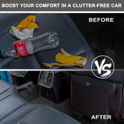 Automaze Garbage Bag for Car, Multipurpose Hanging Car Trash Bags with Smart LED, Waterproof Trash Can for Car Back Seat with 15 PCS Disposable Garbage Bags, Black