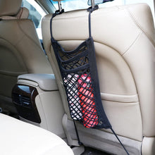 Load image into Gallery viewer, Automaze 3-Layer car mesh Organizer, General Purpose car mesh Bag Between Seats, Special car mesh Barrier for Dogs in The Rear seat, Cargo Handbag, Wallet, Tissue Holder, Driver Storage mesh Bag