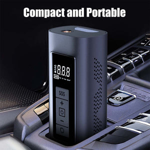 Automaze Portable Air Compressor Smart Tire Inflator- 150psi Cordless Mini Rechargeable Electric Digital Air Pump with Led Light for Car Tires, Bikes, Motorcycles, Balloons, Balls