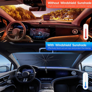 Automaze Car Sun Shade Windshield Cover, Sun Protection & Heat Insulation Foldable Car Front Sun Shade, Umbrella Windshield Sun Shade for Car Front Window Windsheild