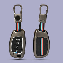 Load image into Gallery viewer, Automaze Metal 4 Button Flip Key Cover Compatible with Hyundai Cars With 4 Front Buttons, Model B4A