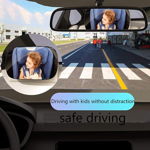 Automaze Car Mirror Baby Rear Facing Seat, Car Seat Glass Mirror for Rear Facing Baby Seat, Ultra Stable and Adjustable 360° Clear View for Backseat
