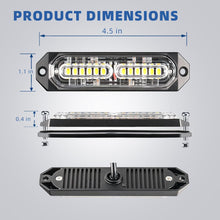Load image into Gallery viewer, Automaze 4 X 12 LED Each Car Emergency Strobe Flasher Hazard Lights Surface Mount Grill Light Warning External Light for Vehicle Truck Trailer Van DC12-24V Red Blue