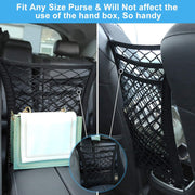 Automaze 3-Layer car mesh Organizer, General Purpose car mesh Bag Between Seats, Special car mesh Barrier for Dogs in The Rear seat, Cargo Handbag, Wallet, Tissue Holder, Driver Storage mesh Bag