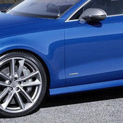 Automaze 2 Pcs 3D Metal Turbo Logo Car Side Fender Rear Trunk Emblem Badge Sticker Decals for All Cars, 10 X 1 CM, Pack of 2, Chrome