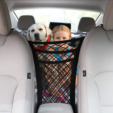 Load image into Gallery viewer, Automaze 3-Layer car mesh Organizer, General Purpose car mesh Bag Between Seats, Special car mesh Barrier for Dogs in The Rear seat, Cargo Handbag, Wallet, Tissue Holder, Driver Storage mesh Bag