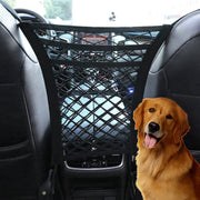 Automaze 3-Layer car mesh Organizer, General Purpose car mesh Bag Between Seats, Special car mesh Barrier for Dogs in The Rear seat, Cargo Handbag, Wallet, Tissue Holder, Driver Storage mesh Bag