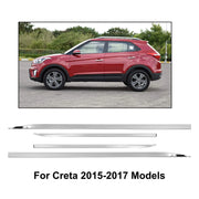 Car Side Door Beading for Creta 2015–2017 Models – Full Chrome (Set of 4)