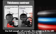 Carbon fiber steering wheel grip cover thickness comparison 1.7 mm slim ABS non-slip design