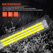12V Car LED Emergency Flasher Light waterproof white COB strobe lamp with alloy body under rain splash test