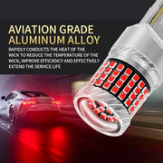 1157 Dual Point Canbus LED Bulb aviation-grade aluminum alloy body for heat control