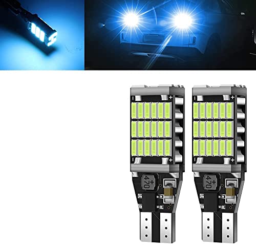 Pair of Automaze LED Car Backup Reverse Lights T15 W6W 912 921 45 SMD bulbs