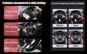 Carbon fiber steering wheel grip cover thickness comparison 1.7 mm slim ABS non-slip design