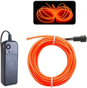EL Wire Neon Light orange-colored coil with control box for DIY lighting