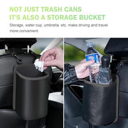 Automaze dual-use car trash can and storage bucket organizer