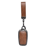 Toyota 3 Button Metal Key Cover Zinc Alloy Brown Leather