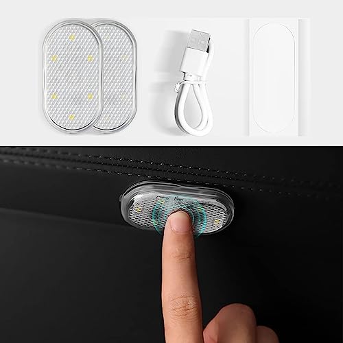 Portable Car LED Interior Lights with 6 Bright LED Beads – Set of 2