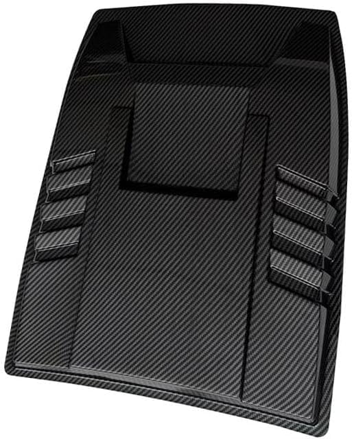 Universal Car Hood Scoop Vent Carbon Black Bonnet Trim Cover