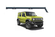 Suzuki Jimny Door Visor installed on green Jimny side window view