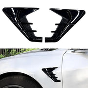 Automaze decorative black fender side vents universal car accessory set