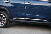 Automaze chrome side door beading installed on the Grand Vitara 2022+ side profile view.