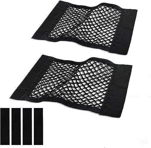 High Elastic Car Trunk Cargo Net with Double Strengthened Edges for Durability