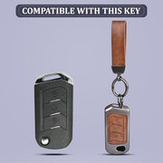 Mahindra Flip Key Cover metal 3-button design compatible key comparison image