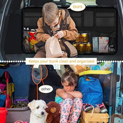 Best Car Backseat Organizer India comparison showing organized SUV trunk storage solution