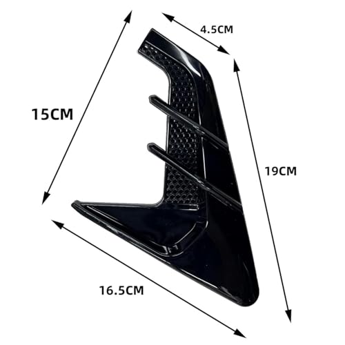 Automaze universal black side air flow intake vents, set of 2