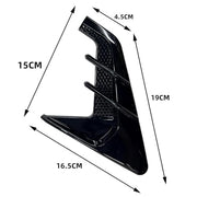 Automaze car fender side vent dimensions: 19 x 16.5 cm, black