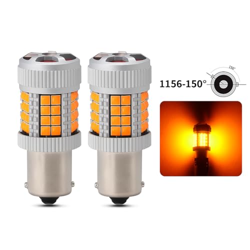 1156 BAU15S Canbus LED Bulb amber 23W high brightness pack of 2