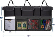 Premium Car Backseat Storage Organizer with 9 pockets for SUV trunk and rear seat storage