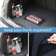 Car Trunk Organizer India storage net keeping bottles and travel essentials organized inside vehicle boot