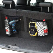 Car Trunk Cargo Net Installed on Smooth Boot Surface After 24 Hours Tape Setting
