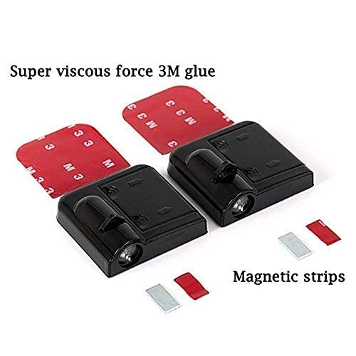 Wireless Car Welcome Logo Projector 2 pcs black door shadow light set for car modification.