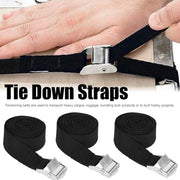 Automaze 6-pack of heavy-duty tie-down straps with metal cam buckle for cargo securing.
