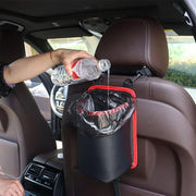 Automaze black and red car back seat trash organizer waterproof hanging bag