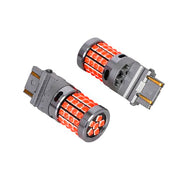 3157 Dual Point Canbus LED Bulb 2222LM red brake light pair front view