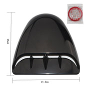 Universal car hood scoop vent cover glossy black with size dimensions