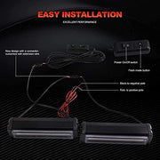 12V Car LED Emergency Flasher Light easy installation wiring setup with dual control buttons