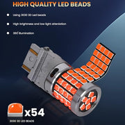 3157 Dual Point Canbus LED Bulb with 54 3030 SMD LED chips 360° illumination