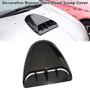 Universal car hood scoop vent cover glossy black with size dimensions